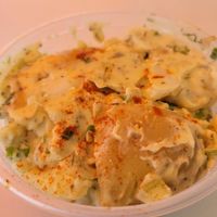 Potato salad at Maciel's Plant-Based Butcher & Deli in Los Angeles