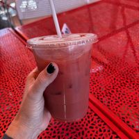 Guava drink  at Maciel's Plant-Based Butcher & Deli in Los Angeles