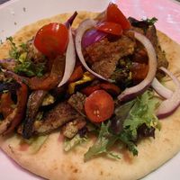 Jerk tofu sandwich   at Jambo Cafe in Santa Fe