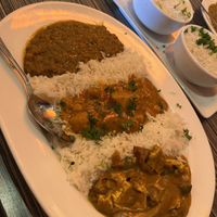 Vegan combo plate (ask for it. Not on menu)  at Jambo Cafe in Santa Fe