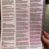 Menu (VG = vegan)  at Jambo Cafe in Santa Fe