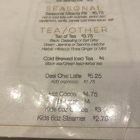 Tea and Other Offerings (Besides Coffee)  at Guilder Cafe at Powell's City of Books in Portland