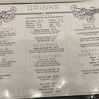 Drink menu   at Guilder Cafe at Powell's City of Books in Portland