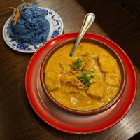 Yellow Curry with tofu and rice (extra cost) at Farmhouse Kitchen Thai Cuisine - Pearl District in Portland