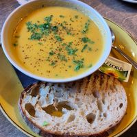 Carrot and swede soup at The South Downs Social in Winchester