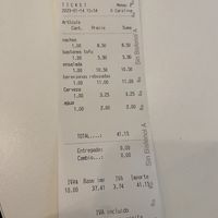 Bill at Ingrediente Secreto in Badalona