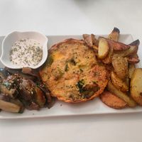 Quiche de brócoli, ricota de tofu y patatas at Ingrediente Secreto in Badalona