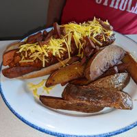 Jackfruit topped vegan hotdog at Zaks - Waterside in Norwich