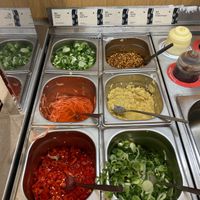 Free toppings station  at Marugame Udon - The O2 in South East London