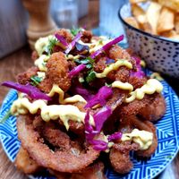 Onion rings at Het Magazijn in Dordrecht