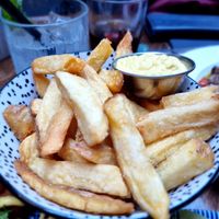 Fries (asked with vegan sauce - the regular mayo isnt vegan) at Het Magazijn in Dordrecht