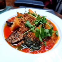 Roasted aubergine at Het Magazijn in Dordrecht