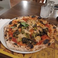 Funghi porcini and brocoletti at La Napoletana in Taormina