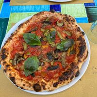 Pizza vegetariana  at La Napoletana in Taormina