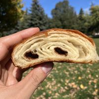 Pain au chocolat interior  at Boulangerie Jarry in Montreal