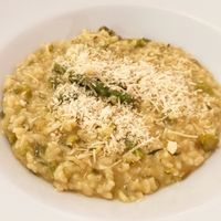 Risotto di asparagi con grattugiato veg. at L'Arc di San Marc in Tricesimo