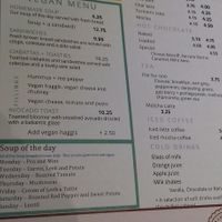 Menu as of Oct 2024 at North Gateway in Inverness