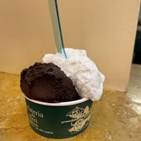 Coconut and dark chocolate   at Gelateria Dei Neri in Florence