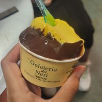 Dark chocolate and mango at Gelateria Dei Neri in Florence