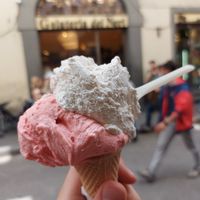 Strawberry & banana. 3€! at Gelateria Dei Neri in Florence