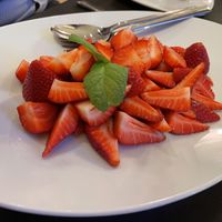 Fresh strawberries   at Nonna Nini in Assisi