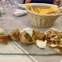 Samosas made from fava beans.  at Nonna Nini in Assisi