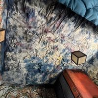 Interesting ceiling  at Rainbow Cafe in Antigua