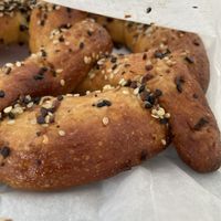 Everything pretzel inside the bag  at The Albina Press in Portland