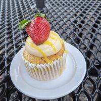 Strawberry Lemon Cupcake at End of the Line Cafe in Pensacola