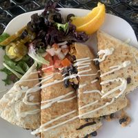 Black bean quesidilla  at End of the Line Cafe in Pensacola