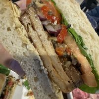 Sliced sandwich   at End of the Line Cafe in Pensacola