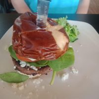 Beyond blue cheese burger   at End of the Line Cafe in Pensacola