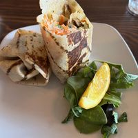 Banh Mi in a wrap (out of this world)  at End of the Line Cafe in Pensacola
