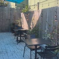 Cute patio  at End of the Line Cafe in Pensacola