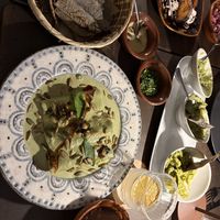 Enchiladas con Huitlacoche (corn mushrooms)  at Tikua in Queretaro