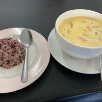 Massaman with rice  at Chada Vegetarian Restaurant in Chiang Mai