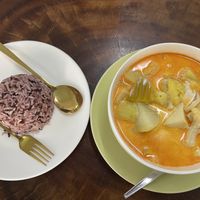 Curry and rice  #Veganuary at Chada Vegetarian Restaurant in Chiang Mai