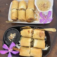 Spring rolls   at Chada Vegetarian Restaurant in Chiang Mai