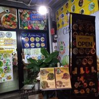 Outside at Chada Vegetarian Restaurant in Chiang Mai