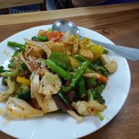 Cashew nuts and tofu at Chada Vegetarian Restaurant in Chiang Mai