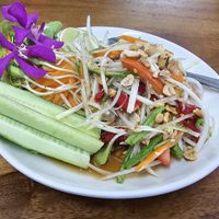Som tam at Chada Vegetarian Restaurant in Chiang Mai