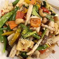 Stir fried veg and tofu   at Chada Vegetarian Restaurant in Chiang Mai
