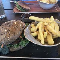 Sweet potato burger  at Peter Pane - Neue Promenade in Berlin