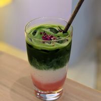 Vegan Sakura Matcha Latte at HVALA - Somerset in Central Singapore
