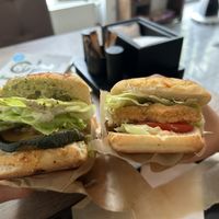 Left: Panini Apulien / Right: Panini Toskana  at Bistro La Cucina Verde in Saarbrucken