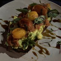 Tomato and avocado bruschetta   at Inari in Rio De Janeiro