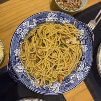 Linguine com bacon vegano e molho de queijo  at Inari in Rio De Janeiro