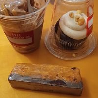 Fluffynutter'n, Peanut Butter Chocolate cupcake, Peanut Butter Chocolate bar at nami Vegan Sweets in Phoenix