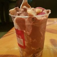 Soynami w/ peanut butter, strawberries and bananas at nami Vegan Sweets in Phoenix