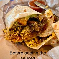 Saturday Special burrito: The Nacho! Taco! Burrito!   at nami Vegan Sweets in Phoenix